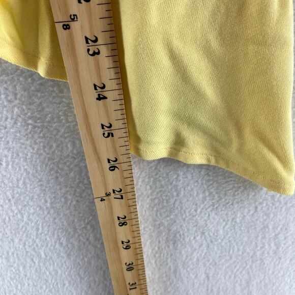 Kettlewell Size Large Open Front Cardigan Sweater Yellow - Picture 3 of 5